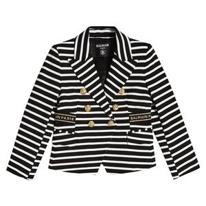 Balmain Kids Striped Double-Breasted Blazer – Size 8 Years – New with Tags